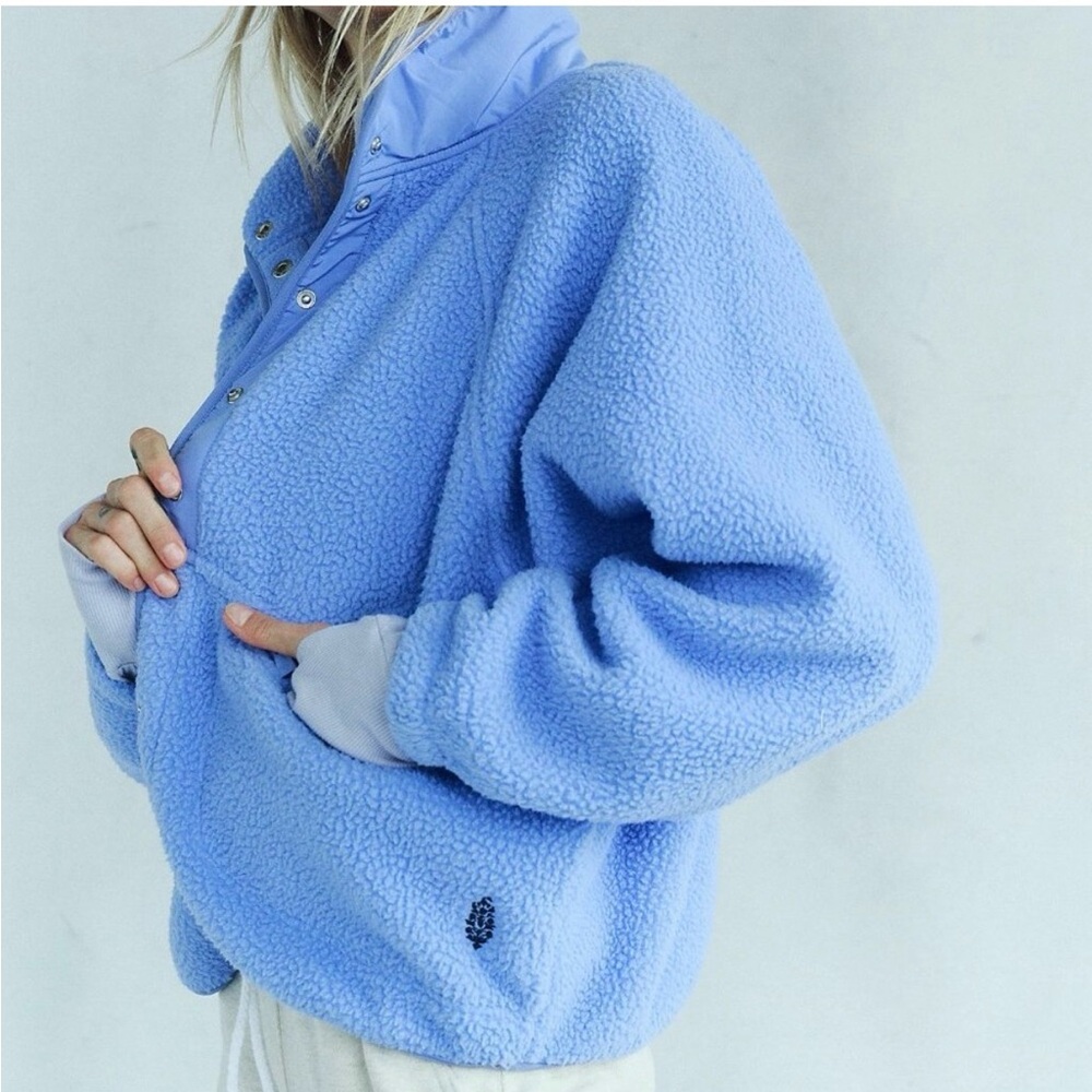 Free People Movement New Hit The Slopes Fleece Jacket blueberry - Picture 5 of 6